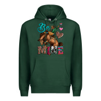 Sports Green be mine cowboy rodeo valentines day Premium Hoodie - Jasminsmagicworld