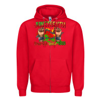 Red juneteenth free ish since 1865 Zipper Hoodie - texasbilliewilder