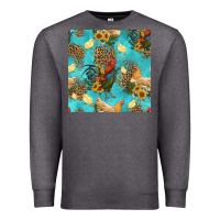 Charcoal Heather poultry animals seamless pattern Premium Sweatshirt - HRA Design Shop