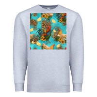 Heather Grey poultry animals seamless pattern Premium Sweatshirt - HRA Design Shop