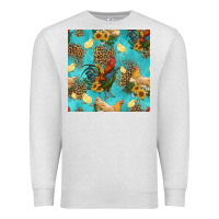 Oatmeal Heather poultry animals seamless pattern Premium Sweatshirt - HRA Design Shop