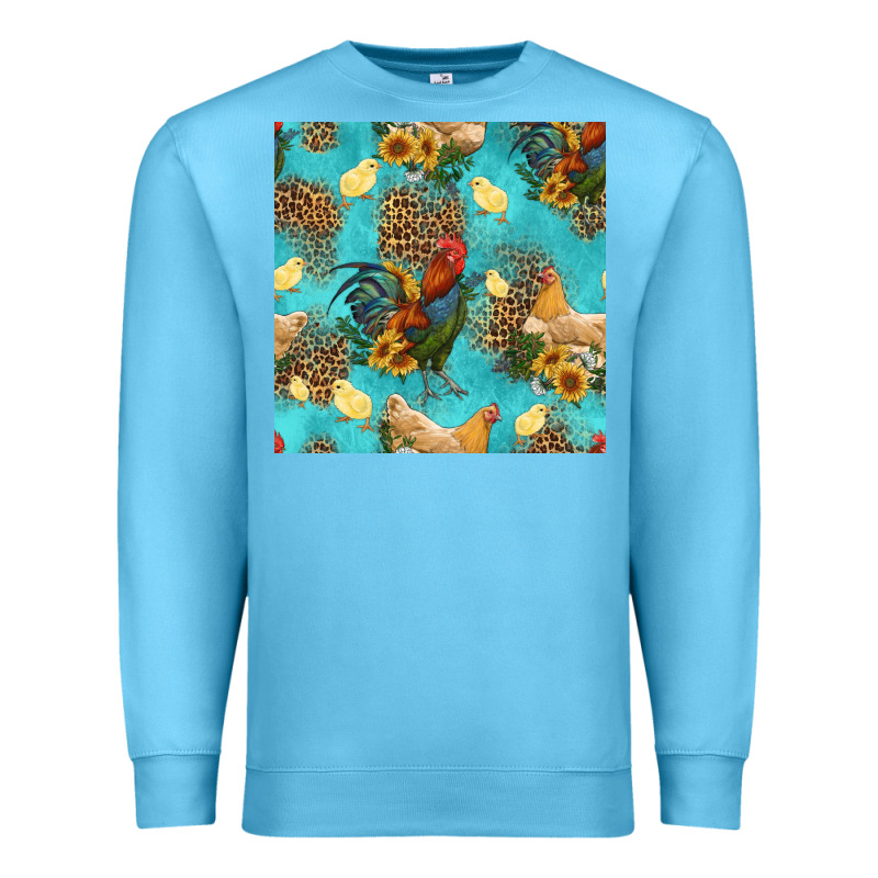 Poultry Animals Seamless Pattern Premium Sweatshirt by HRA Design Shop | Teevron