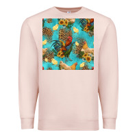 Pale Pink poultry animals seamless pattern Premium Sweatshirt - HRA Design Shop