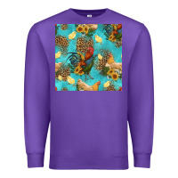 Purple poultry animals seamless pattern Premium Sweatshirt - HRA Design Shop
