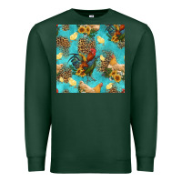 Sports Green poultry animals seamless pattern Premium Sweatshirt - HRA Design Shop