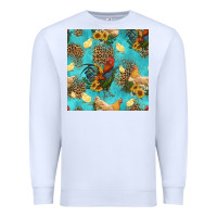 White poultry animals seamless pattern Premium Sweatshirt - HRA Design Shop