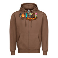Chestnut campfire legend Zipper Hoodie - Zillion Design Studio