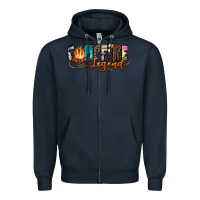 Navy campfire legend Zipper Hoodie - Zillion Design Studio