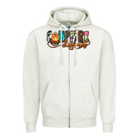 Oatmeal Heather campfire legend Zipper Hoodie - Zillion Design Studio