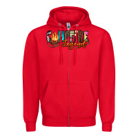 Red campfire legend Zipper Hoodie - Zillion Design Studio