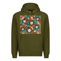 Army Green baseball turquoise gemstones western patterns Premium Hoodie - BarkalooDesign