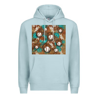 Blue Mist baseball turquoise gemstones western patterns Premium Hoodie - BarkalooDesign