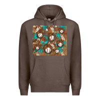 Coffee baseball turquoise gemstones western patterns Premium Hoodie - BarkalooDesign