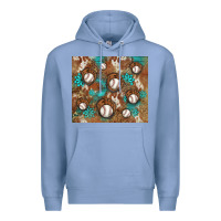Colony Blue baseball turquoise gemstones western patterns Premium Hoodie - BarkalooDesign