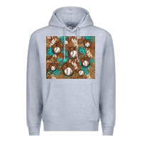 Heather Grey baseball turquoise gemstones western patterns Premium Hoodie - BarkalooDesign