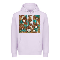 Lilac baseball turquoise gemstones western patterns Premium Hoodie - BarkalooDesign