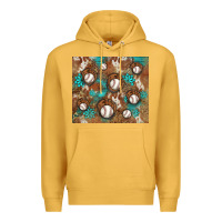 Mustard baseball turquoise gemstones western patterns Premium Hoodie - BarkalooDesign