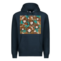 Navy baseball turquoise gemstones western patterns Premium Hoodie - BarkalooDesign