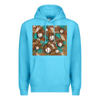 Ocean Blue baseball turquoise gemstones western patterns Premium Hoodie - BarkalooDesign