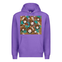 Purple baseball turquoise gemstones western patterns Premium Hoodie - BarkalooDesign