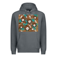 Rock baseball turquoise gemstones western patterns Premium Hoodie - BarkalooDesign