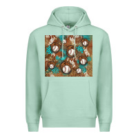 Seafoam baseball turquoise gemstones western patterns Premium Hoodie - BarkalooDesign