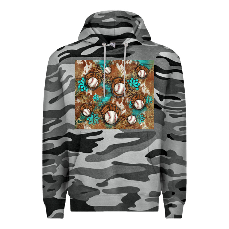 Baseball Turquoise Gemstones Western Patterns Premium Hoodie by BarkalooDesign | Teevron