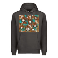 Smoke baseball turquoise gemstones western patterns Premium Hoodie - BarkalooDesign
