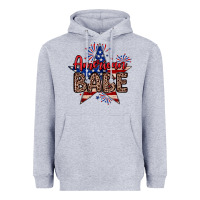 Heather Grey American babe Heavyweight Hoodie - Neo Western