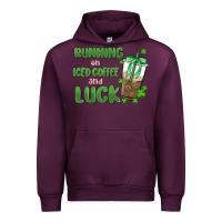 Mauve Wine iced coffee and luck Urban Hoodie - MaliasSmallBusiness