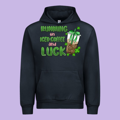 Iced Coffee And Luck Urban Hoodie Designed By Maliassmallbusiness
