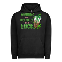 Pigment Black iced coffee and luck Urban Hoodie - MaliasSmallBusiness