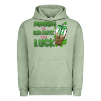 Pigment Oil Green iced coffee and luck Urban Hoodie - MaliasSmallBusiness