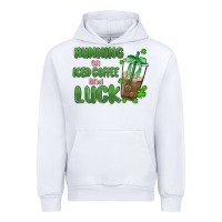White iced coffee and luck Urban Hoodie - MaliasSmallBusiness