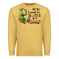 Antique Gold All I Want For Christmas Is A Unicorn Premium Sweatshirt - FaDigitalArtStudio