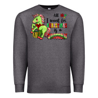 Charcoal Heather All I Want For Christmas Is A Unicorn Premium Sweatshirt - FaDigitalArtStudio