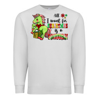 Dove Grey All I Want For Christmas Is A Unicorn Premium Sweatshirt - FaDigitalArtStudio