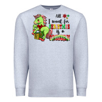 Heather Grey All I Want For Christmas Is A Unicorn Premium Sweatshirt - FaDigitalArtStudio