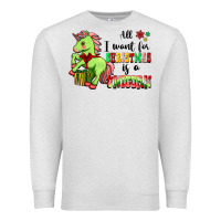 Oatmeal Heather All I Want For Christmas Is A Unicorn Premium Sweatshirt - FaDigitalArtStudio