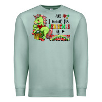 Seafoam All I Want For Christmas Is A Unicorn Premium Sweatshirt - FaDigitalArtStudio