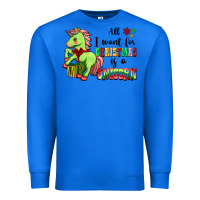 True Royal All I Want For Christmas Is A Unicorn Premium Sweatshirt - FaDigitalArtStudio
