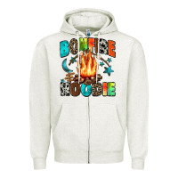 Oatmeal Heather bonfire Zipper Hoodie - Zillion Design Studio