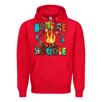 Red bonfire Zipper Hoodie - Zillion Design Studio