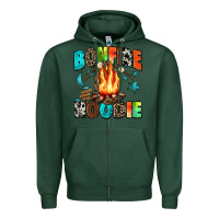 Sports Green bonfire Zipper Hoodie - Zillion Design Studio