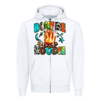 White bonfire Zipper Hoodie - Zillion Design Studio
