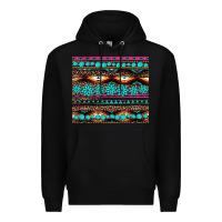 Black leopard aztec turquoise jewelry Premium Hoodie - BarkalooDesign