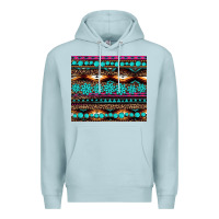 Blue Mist leopard aztec turquoise jewelry Premium Hoodie - BarkalooDesign