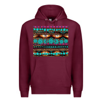 Burgundy leopard aztec turquoise jewelry Premium Hoodie - BarkalooDesign