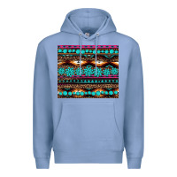 Colony Blue leopard aztec turquoise jewelry Premium Hoodie - BarkalooDesign