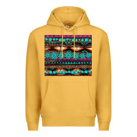 Mustard leopard aztec turquoise jewelry Premium Hoodie - BarkalooDesign